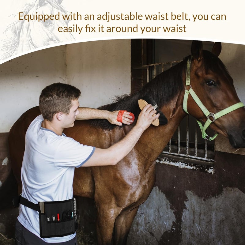 Cosblank 9 Pcs Horse Braiding Kit Complete Mane Horse Grooming Set with Waxed Canvas Bag Easy Start Supplies for Braiding Beginners Christmas Holiday Gifts - Image 5